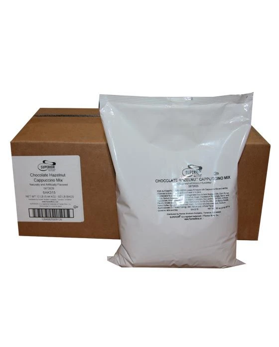 Superior Cappuccino Mix Chocolate Hazelnut 6 Bags (2 Lbs Ea) 3 Superior Cappuccino Mix Chocolate Hazelnut 6 Bags (2 Lbs Ea)