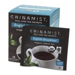 China Mist - English Breakfast Organic Black Full Leaf Tea Sachet, 2 Boxes 15 Count Each - Biodegradable And Individually Wrapped 8 China Mist - English Breakfast Organic Black Full Leaf Tea Sachet, 2 Boxes 15 Count Each - Biodegradable And Individually Wrapped -Drinks Shop china mist english breakfast organic black full leaf tea sachet 15 cnt box 1