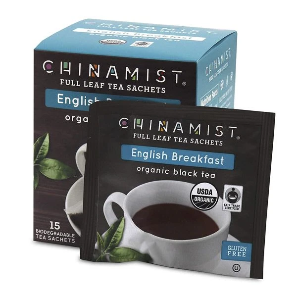 China Mist - English Breakfast Organic Black Full Leaf Tea Sachet, 2 Boxes 15 Count Each - Biodegradable And Individually Wrapped 5 China Mist - English Breakfast Organic Black Full Leaf Tea Sachet, 2 Boxes 15 Count Each - Biodegradable And Individually Wrapped - Image 3