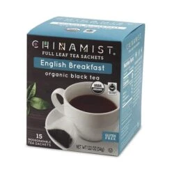 Drinks Shop -Drinks Shop china mist english breakfast organic black full leaf tea sachet 15 count box 1 1 1