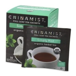 China Mist - Simply Mint Herbal Full Leaf Tea Sachet, 4 Boxes 15 Count Each -Drinks Shop china mist simply mint herbal full leaf tea sachet 15 count box 2 1