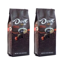 Dove Dark Chocolate, Naturally And Artificially Flavored Ground Coffee, 2/10 Oz Bags