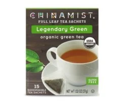China Mist - Legendary Green Organic Black Full Leaf Tea Sachet, 2 Boxes 15 Count - Biodegradable And Individually Wrapped -Drinks Shop legendarygreen teasachet packet 1