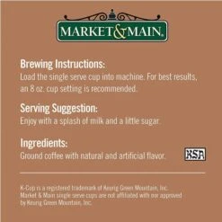 Market & Main Chocolate Peanut Butter Single Serve Coffee Cups, 2 Boxes (24 Cups) -Drinks Shop market main chocolate peanut butter cup coffee single serve cups 12cups5 2